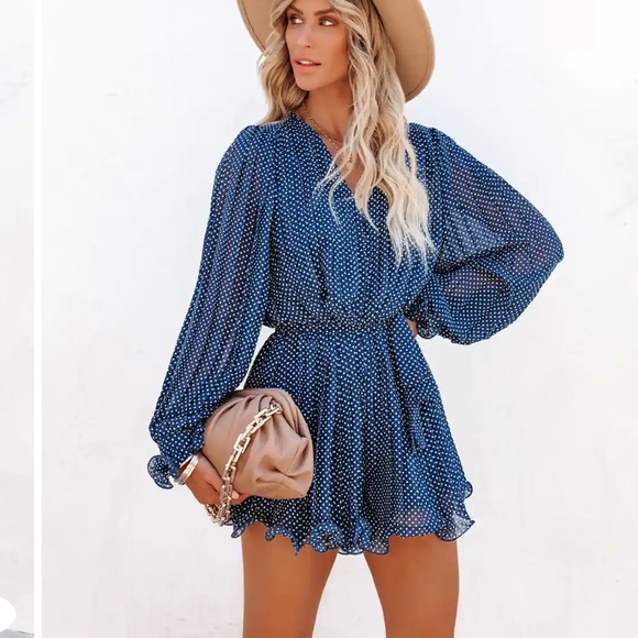 Viera polka dot pleated romper - Picture 3 of 8